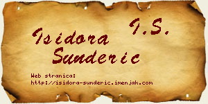 Isidora Šunderić vizit kartica